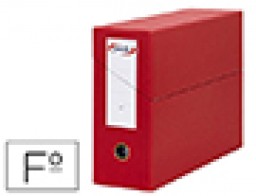 Caja transferencia Pardo Folio lomo 80 mm. rojo